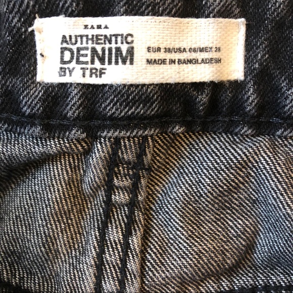 ZARA TRF Black High Waisted Denim Shorts - Picture 6 of 6
